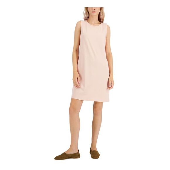 EILEEN FISHER Dresses & Skirts - EILEEN FISHER Womens Pink Unlined Pullover Sleeveless Shift Dress Petites PL